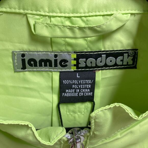 Jamie Sadock Lime Green Light Weight Jacket Size Large NWT - Picture 3 of 6